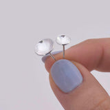 3D Domed Moon Stud Earrings - Renegade Jewelry
