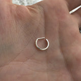 Set of Two Thin Square Septum Rings - Silver and 14 K Gold Filled