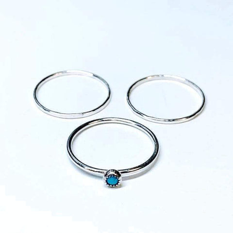 Classic Turquoise Ring Set - Renegade Jewelry
