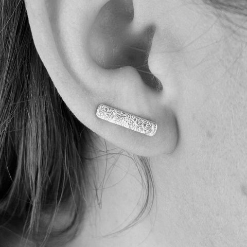 Filigree Flat Bar Ear Pins
