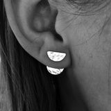 Half Moon Peekaboo Ear Jackets and Half Moon Studs Combo - Renegade Jewelry