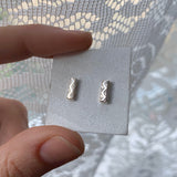 Zig Zag Bar Stud Earrings