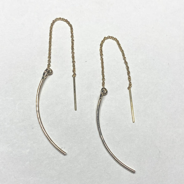 14 K Gold Filled Chain Ear Threaders