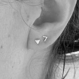 Micro Triangle and Chevron Studs Set of Two Pair