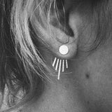 Moonbeam Ear Jackets and Full Moon Studs Combo - Renegade Jewelry