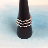 Studded Hexagon Stacking Rings - Renegade Jewelry