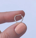 Thin Beaded Septum Ring - Renegade Jewelry