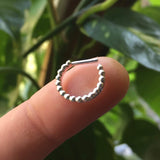 Thin Beaded Septum Ring - Renegade Jewelry